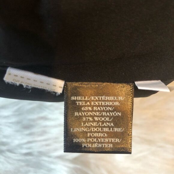 LOFT ANN TAYLOR Black Wool Sequin Mini Skirt - Picture 7 of 7